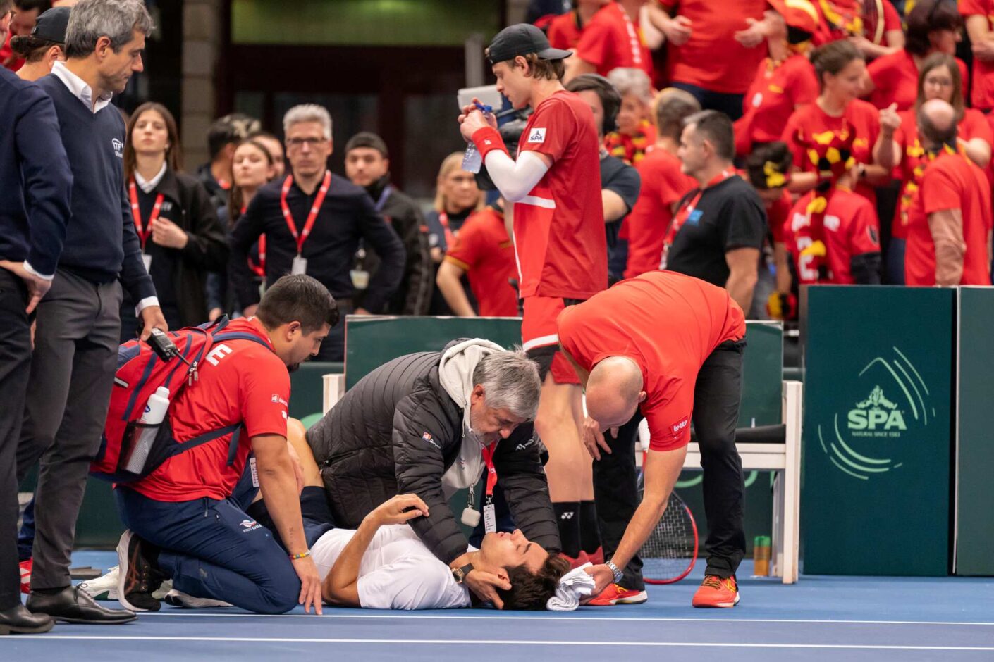 2025 Davis Cup Qualifier BEL v CHI_856458_Cristian Garin _CHI_Steve Darcis _BEL_Zizou Bergs _BEL_Web