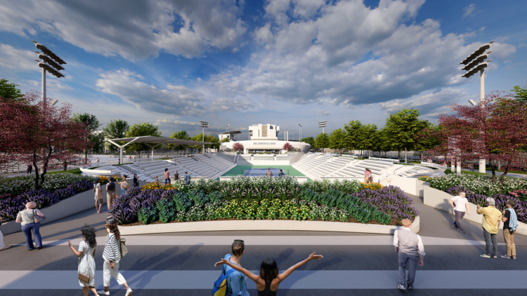 Rendering del nuovo Champions Court del Cincinnati Open