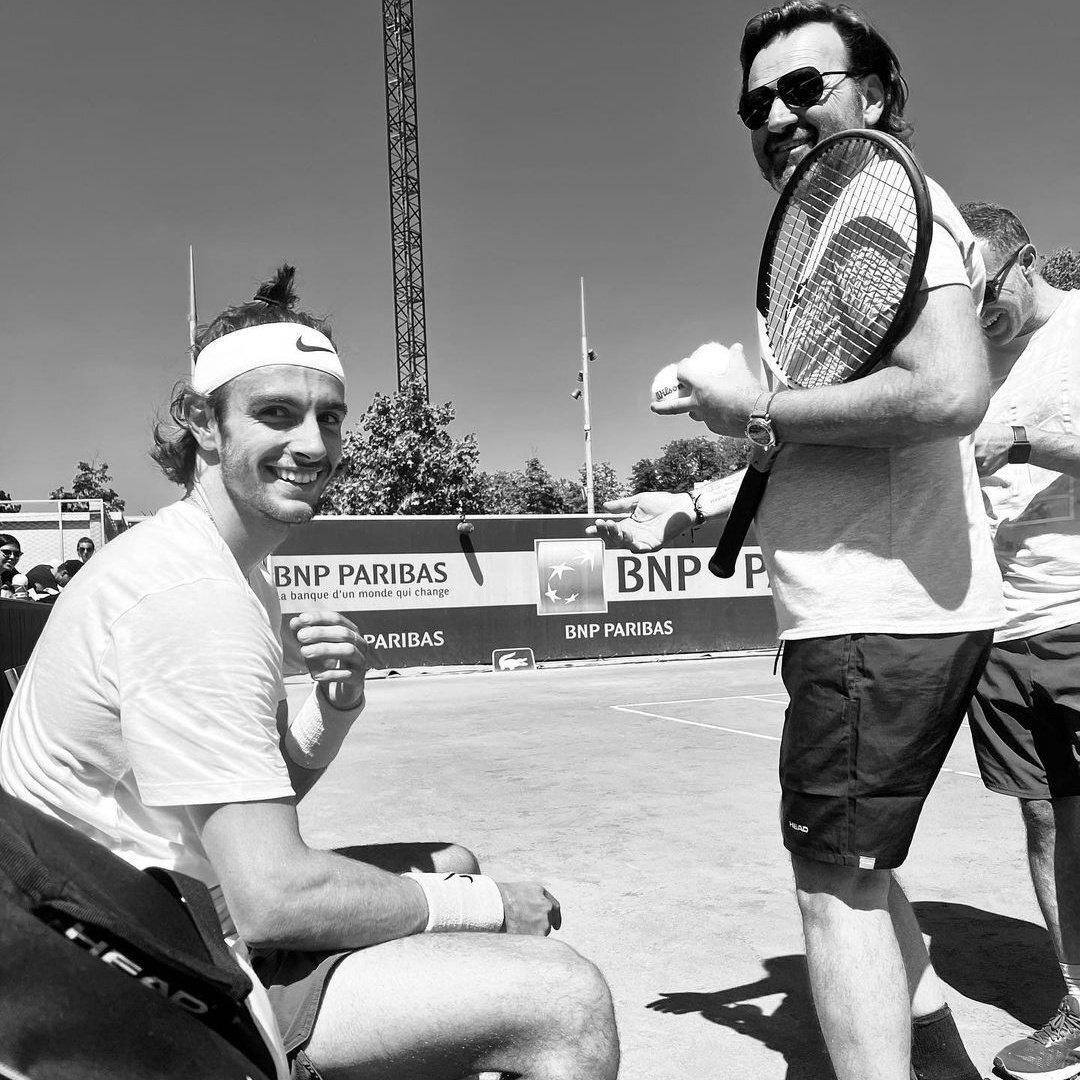 Musetti ed il coach Tartarini, storico allenatore e figura chiave nella crescita del talento azzurro (foto presa da x.com)
