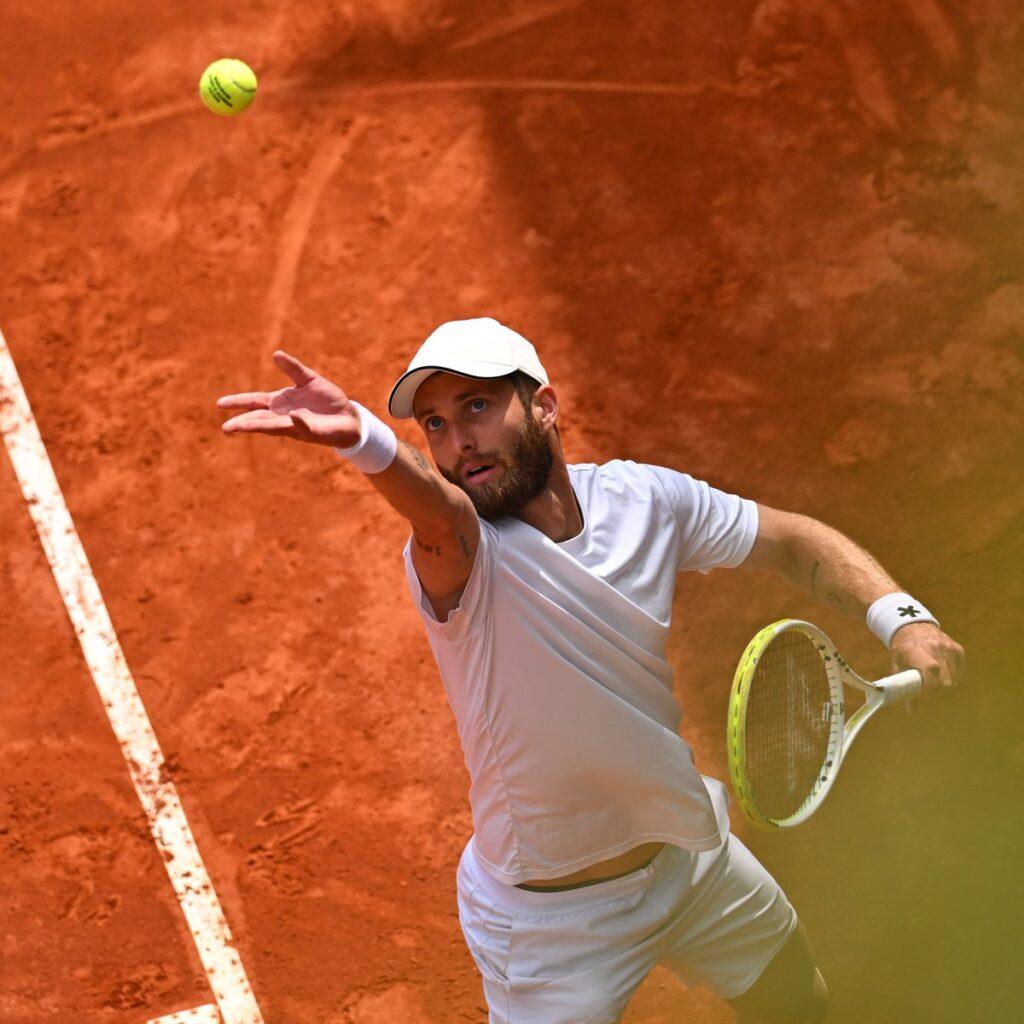 Corentin Moutet in azione a Roma