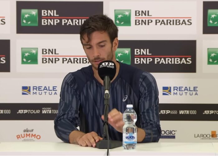 Musetti in conferenza stampa dopo il match contro Alcaraz