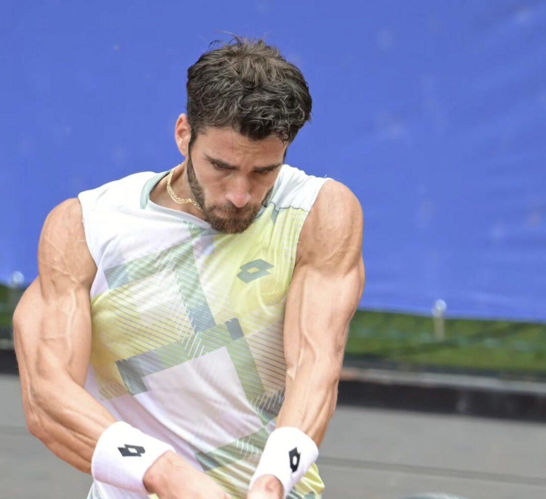 Andrea Pellegrino in azione a Bastad