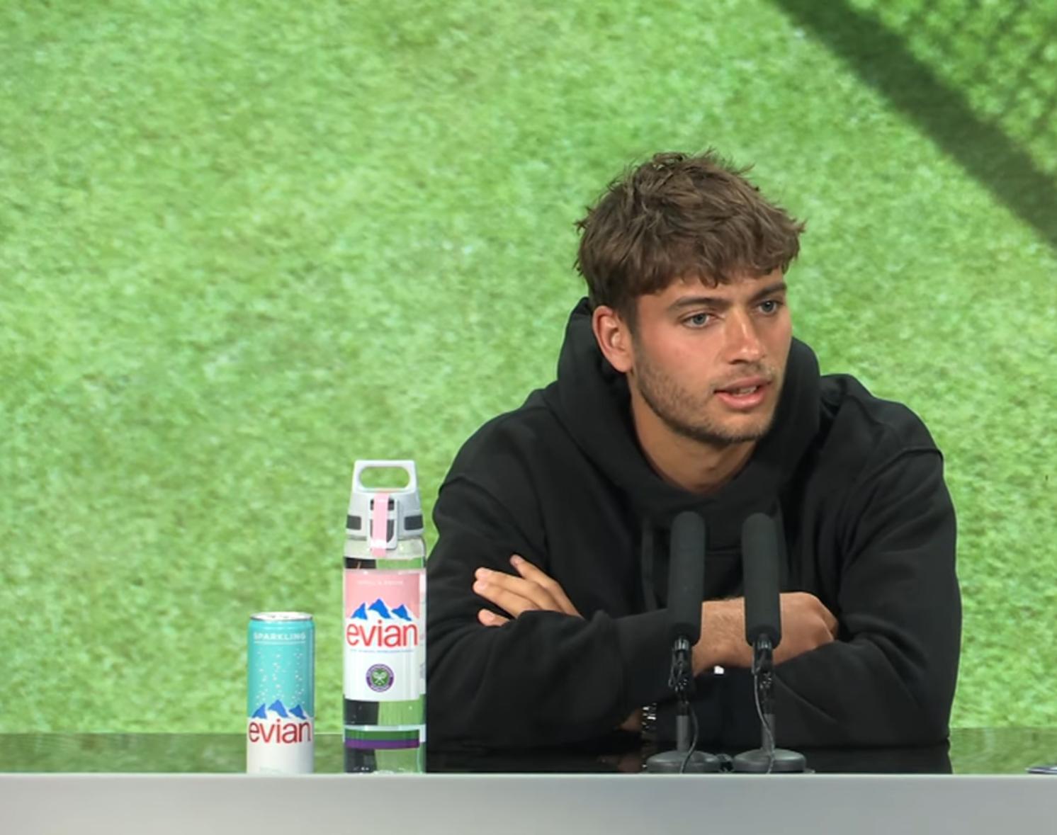 Flavio Cobolli in conferenza stampa