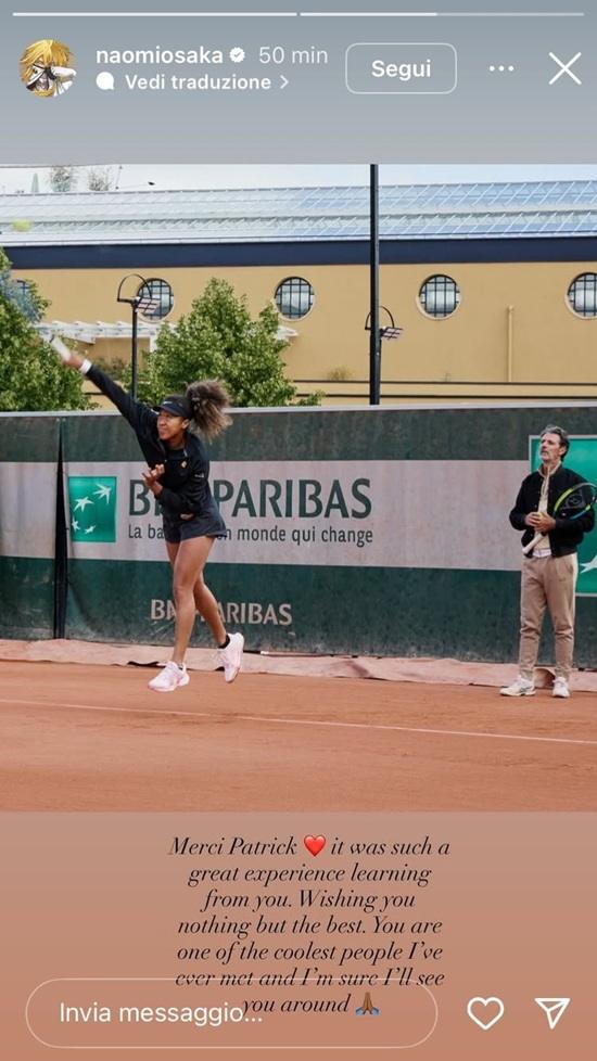 Naomi Osaka si separa da Mouratoglou