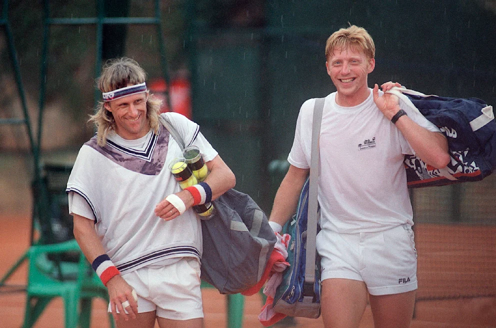 Boris Becker e Bjorn Borg
