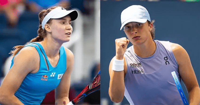 Elena Rybakina e Iga Swiatek (foto WTA)