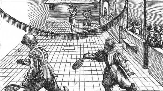 Il tennis proviene dal gioco della pallacorda (foto presa da pagina "romagnolo")