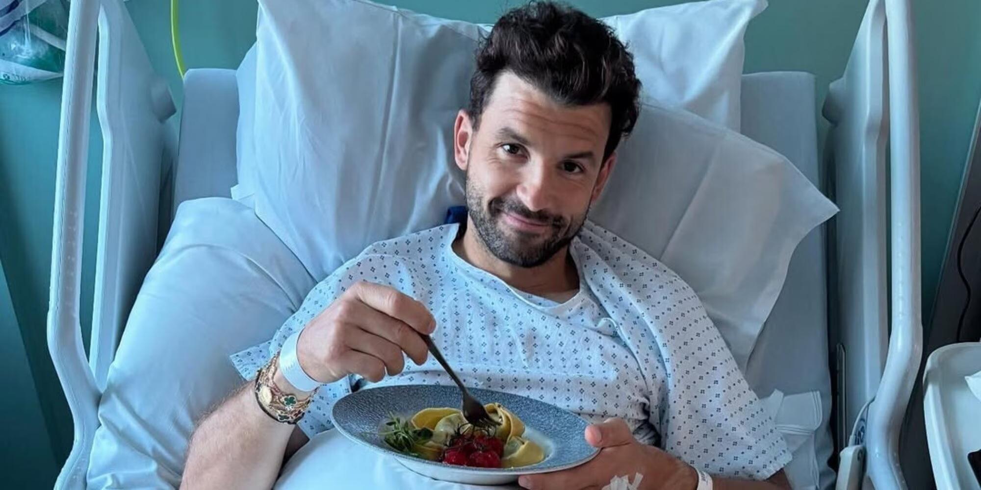 Grigor Dimitrov dopo l'operazione chirugica