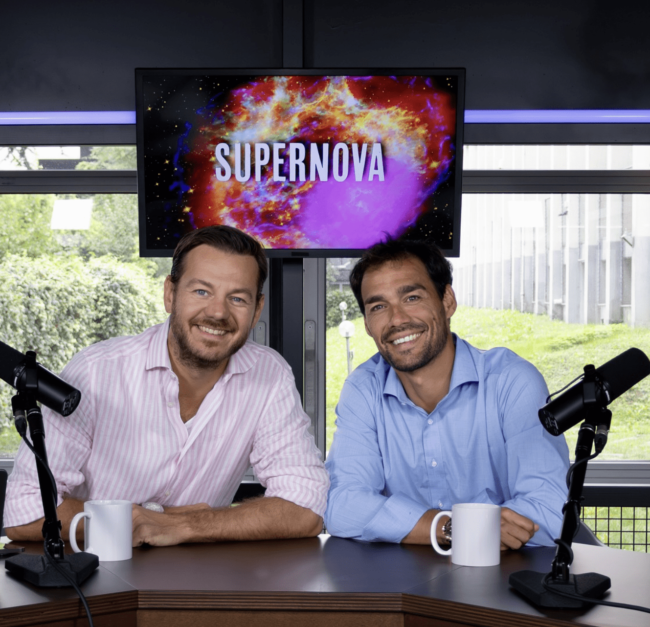 Alessandro Cattelan e Fabio Fognini nello studio di Supernova