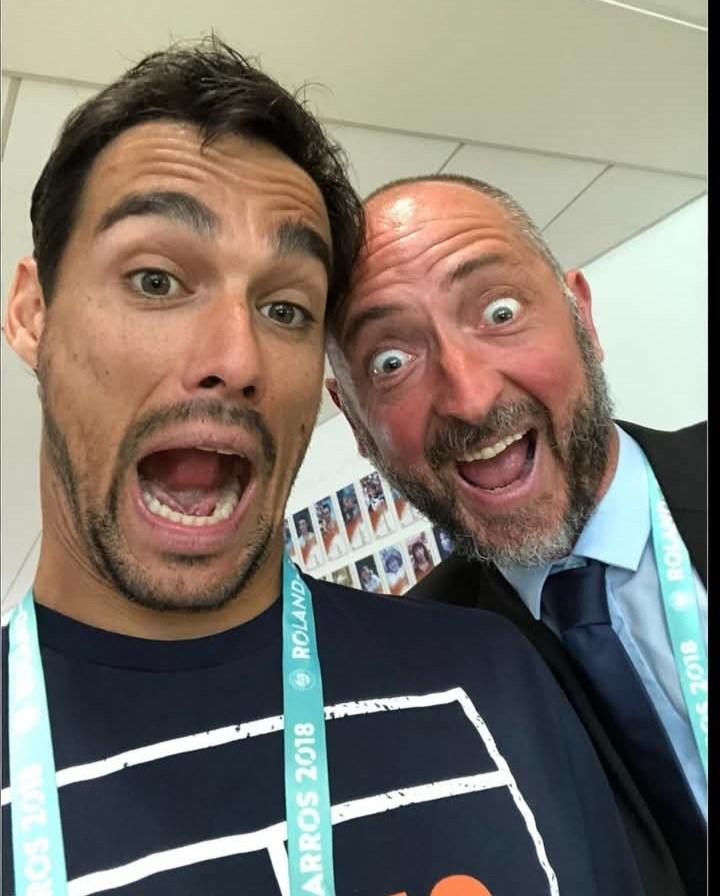 Fabio Fognini e l'arbitro Pascal