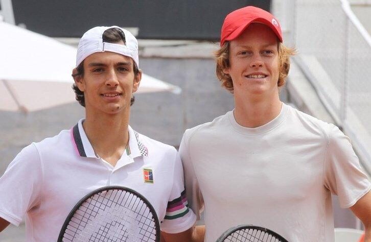 Lorenzo Musetti e Jannik Sinner avversari nel 2019 a Roma (pre-qualificazioni BNL)