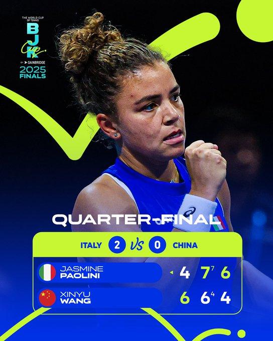 Paolini porta l'Italia in semifinale di BJKC
