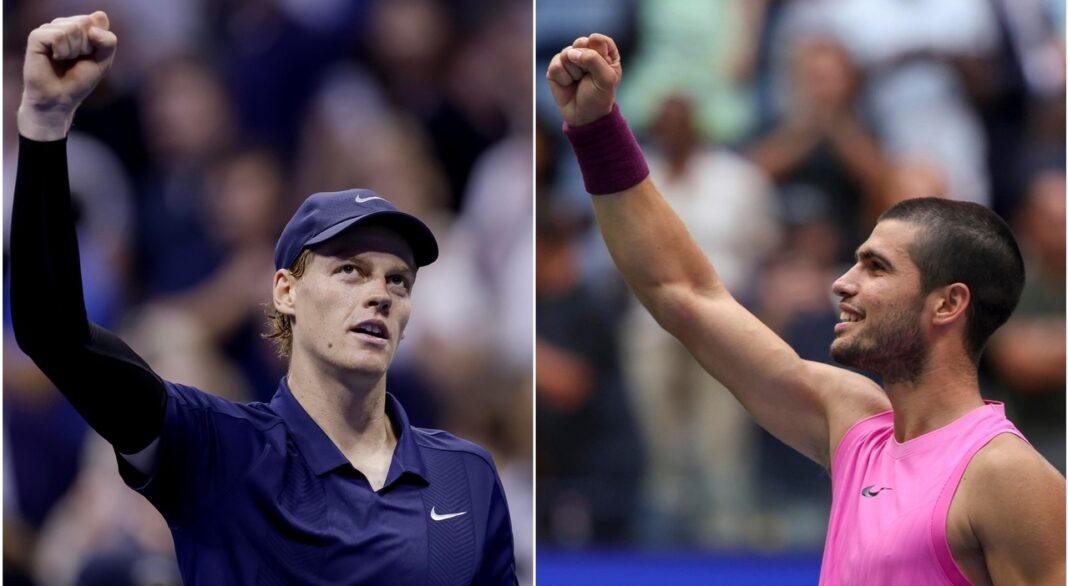 SInner e Alcaraz si affronteranno per 14esima volta in carriera in finale allo US Open (foto presa da il messaggero)