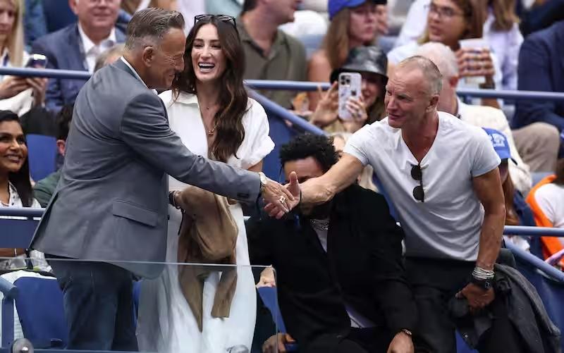 Bruce Springsteen con Sting alla finale dello US Open fra Sinner e Alcaraz (foto presa da sky sport)