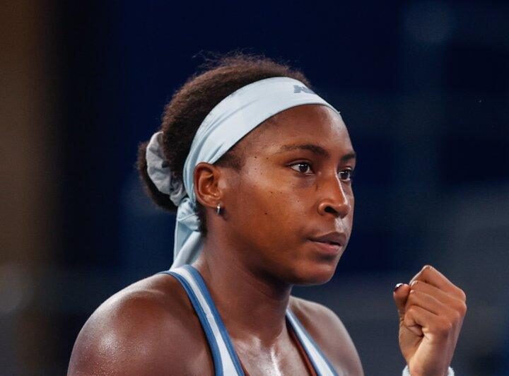 Coco Gauff festeggia l'accesso ai quarti di Wuhan