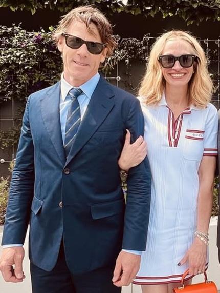 Julia Roberts e il marito Daniel Moder a Wimbledon