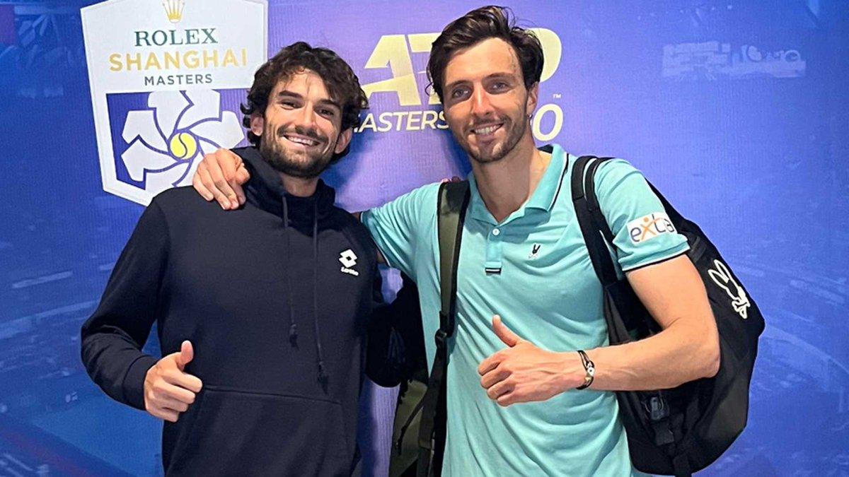 A sx Vacherot e a dx Rinderknech, cugini ed entrambi semifinalisti a Shanghai