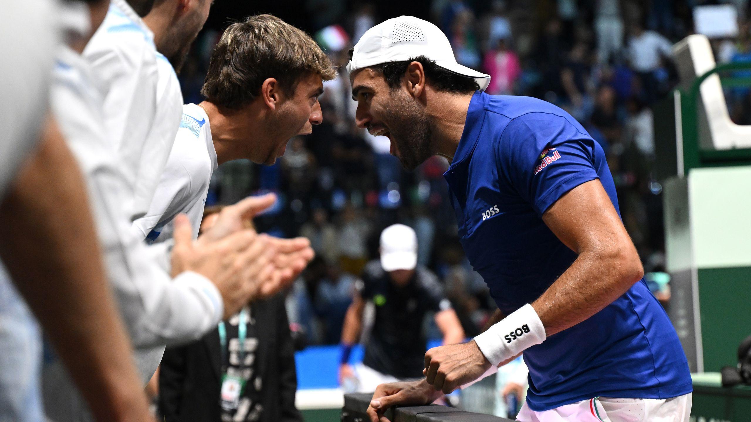 Flavio Cobolli e Matteo Berrettini (foto presa da eurosport)