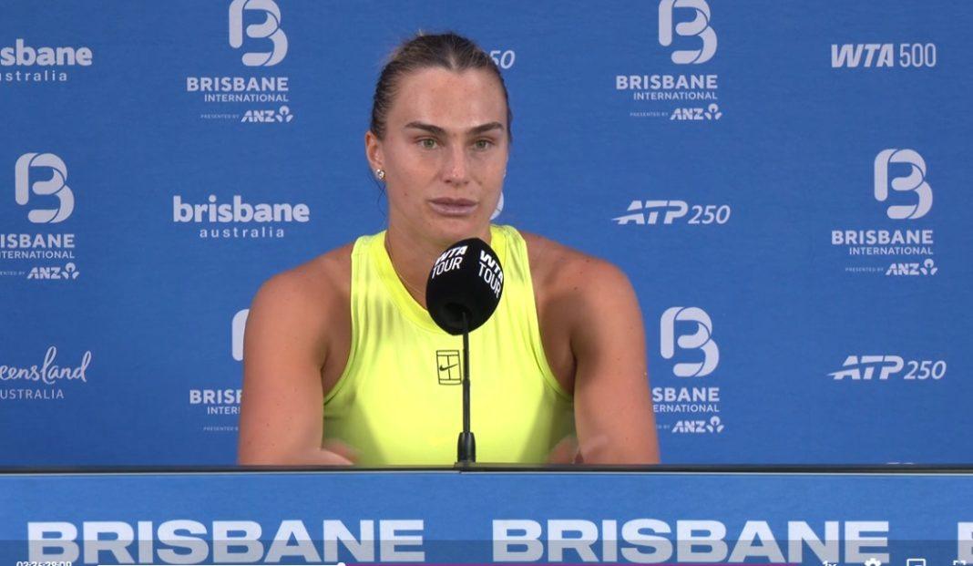 Aryna Sabalenka Press Conference Brisbane