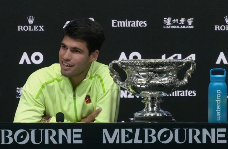 Carlos Alcaraz conferenza stampa 01.02.26
