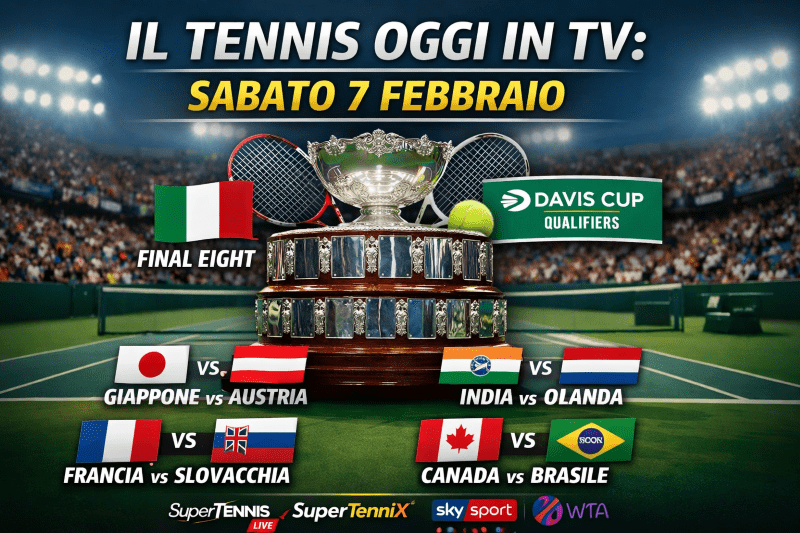 Tennis oggi in TV 07.02.26
