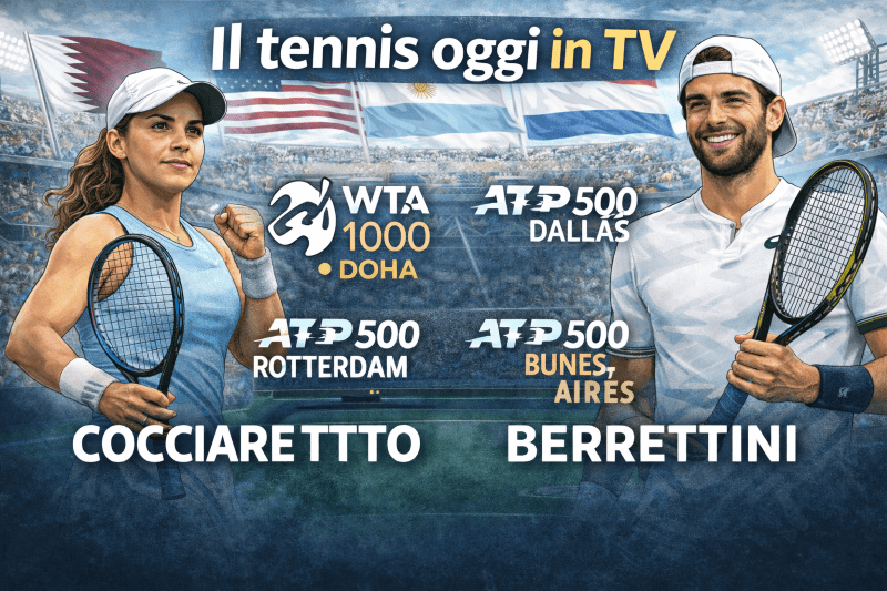 Tennis oggi in TV 11.02.26