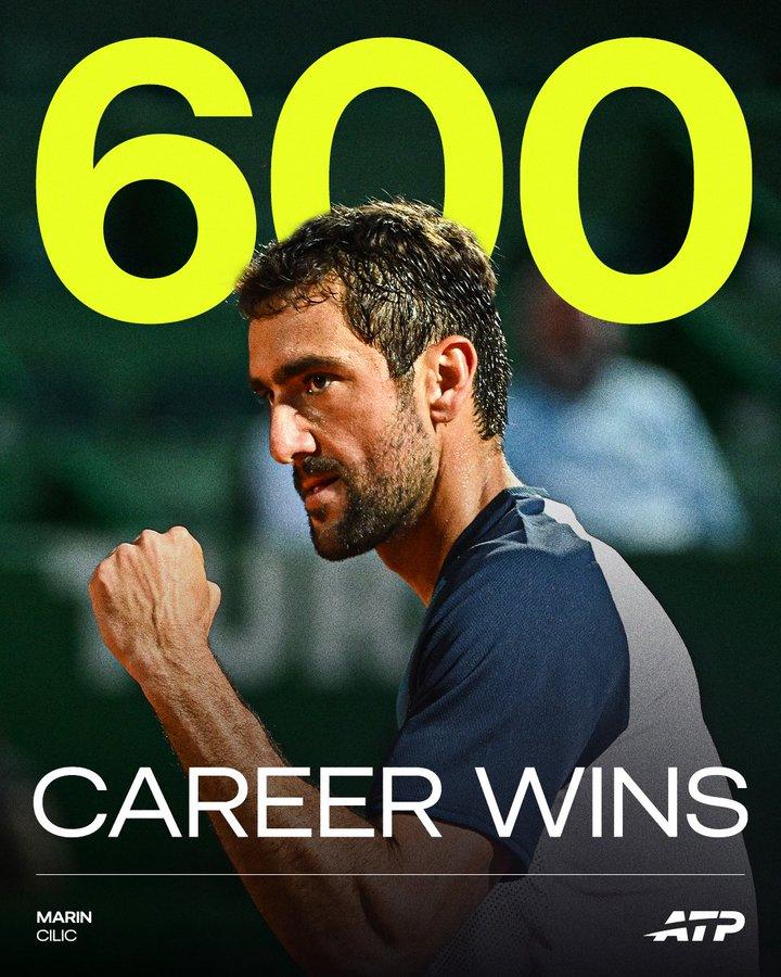 Marin Cilic taglia il traguardo delle 600 vittorie in carriera