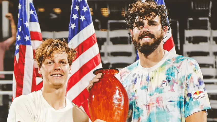 Jannik Sinner e Reilly Opelka (foto presa da tennis world USA)