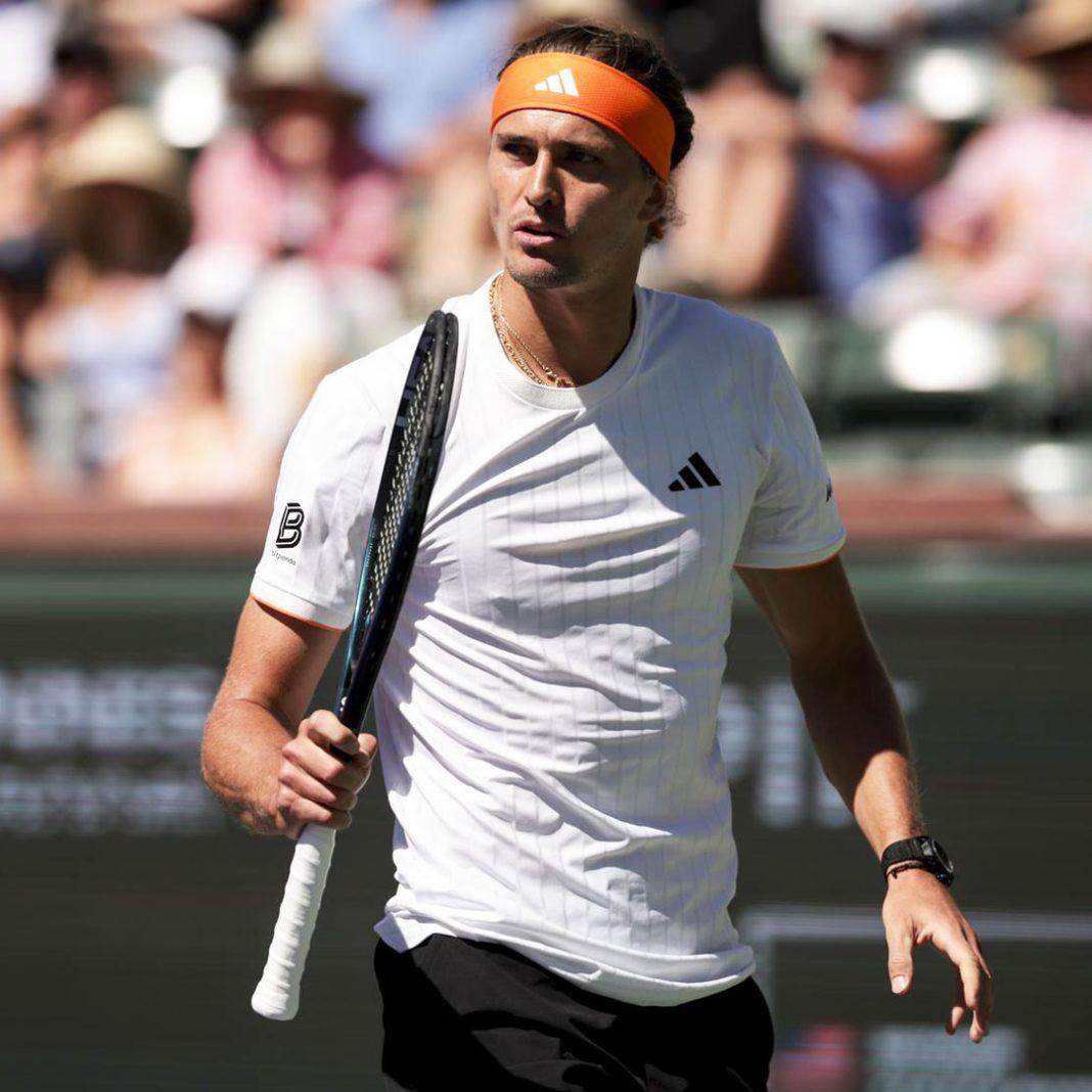 Alexander Zverev ad Indian Wells (foto presa da profilo x BNP Paribas Open)