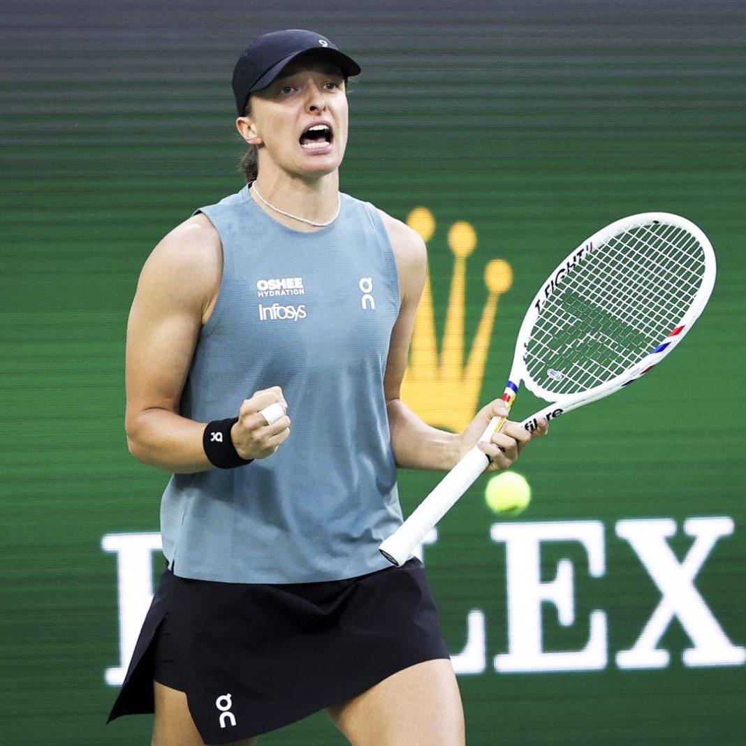 Iga Swiatek avanza ai quarti al WTA 1000 di Indian Wells (foto presa dal profilo X BNP Paribas Open)