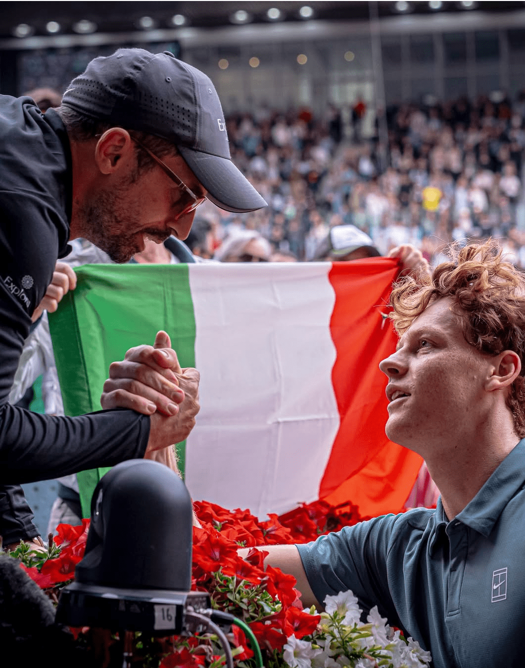 Jannik Sinner con Simone Vagnozzi dopo la vittoria a Madrid (foto presa da profilo Instagram Jannik Sinner)