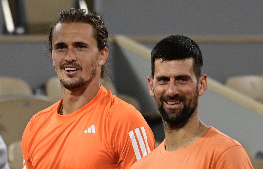 Djokovic e Zverev si allenano insieme sul Philippe-Chatrier