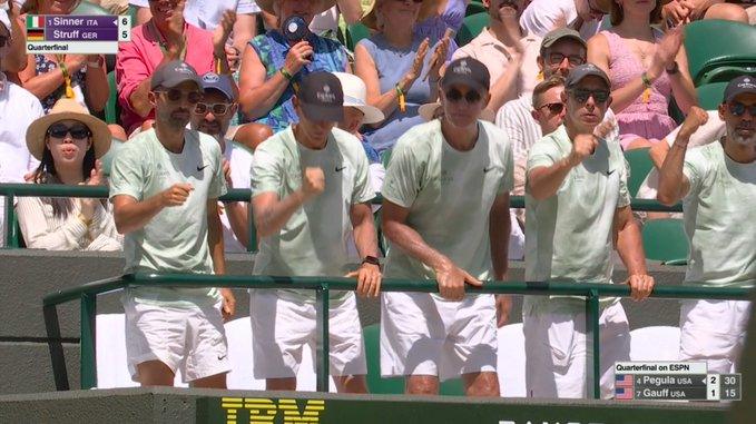 Il Team di Sinner a Wimbledon