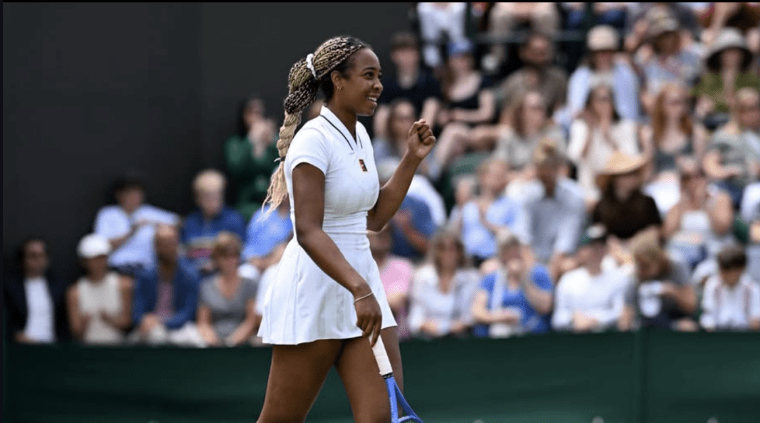 Tyra Grant in azione sui campi di Wimbledon 2026