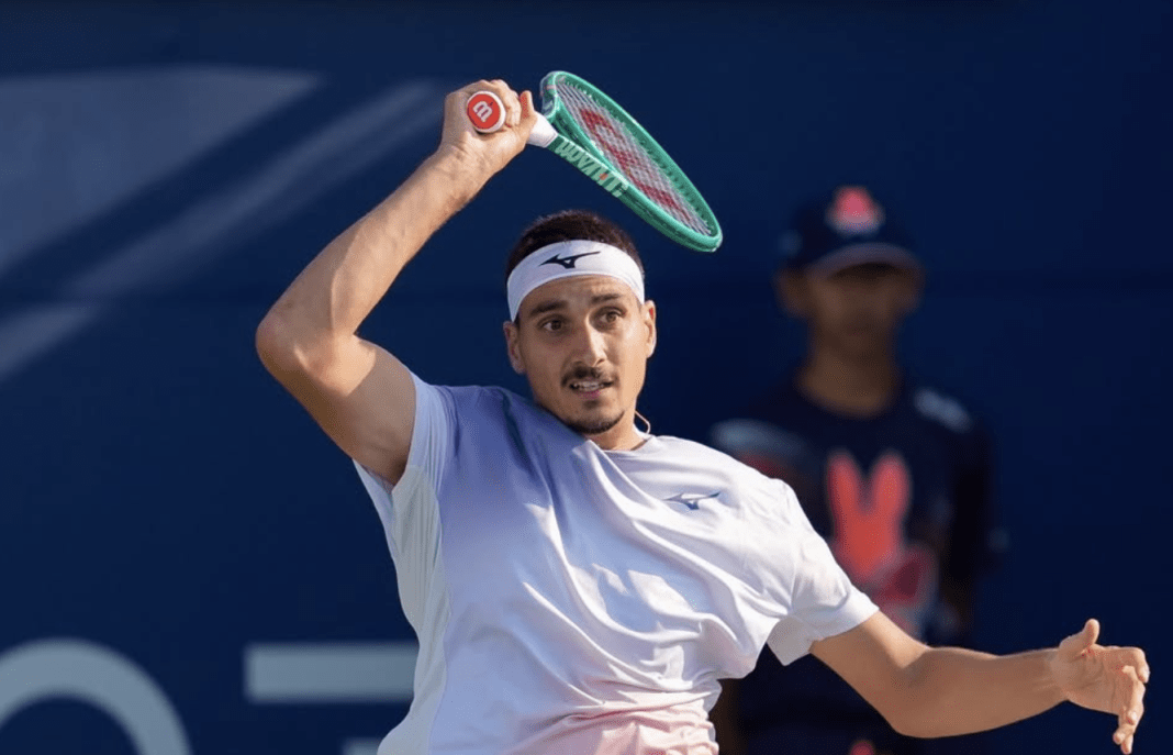 Lorenzo Sonego in azione durante lo swing nordamericano 2026
